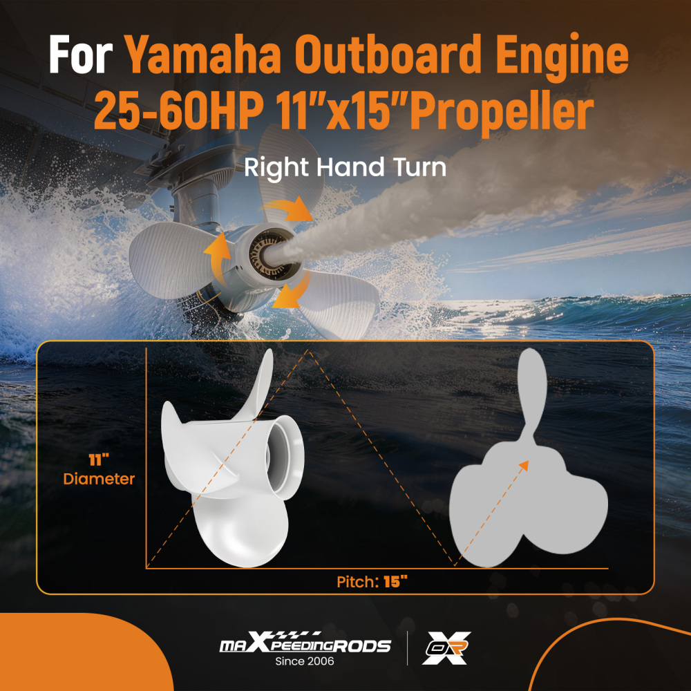 11 x 15 Propeller compatible for Yamaha F30/F40/F50/F60 4-Stroke 69W-45943-00-EL