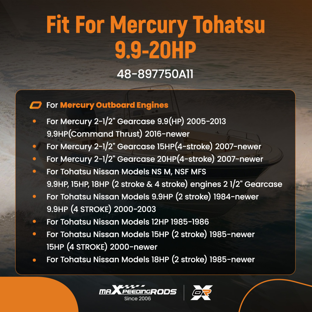 3 Blade 9.25x9 Propeller compatible for Tohatsu compatible for Nissan 9.9-18HP 48-897750A11 RH