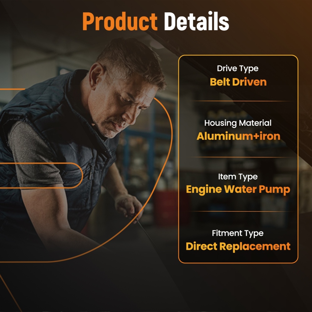 Pompe à eau en aluminium compatible pour MerCruiser V6/V8 4.3L-8.2L 1996-2002 46-72774A86