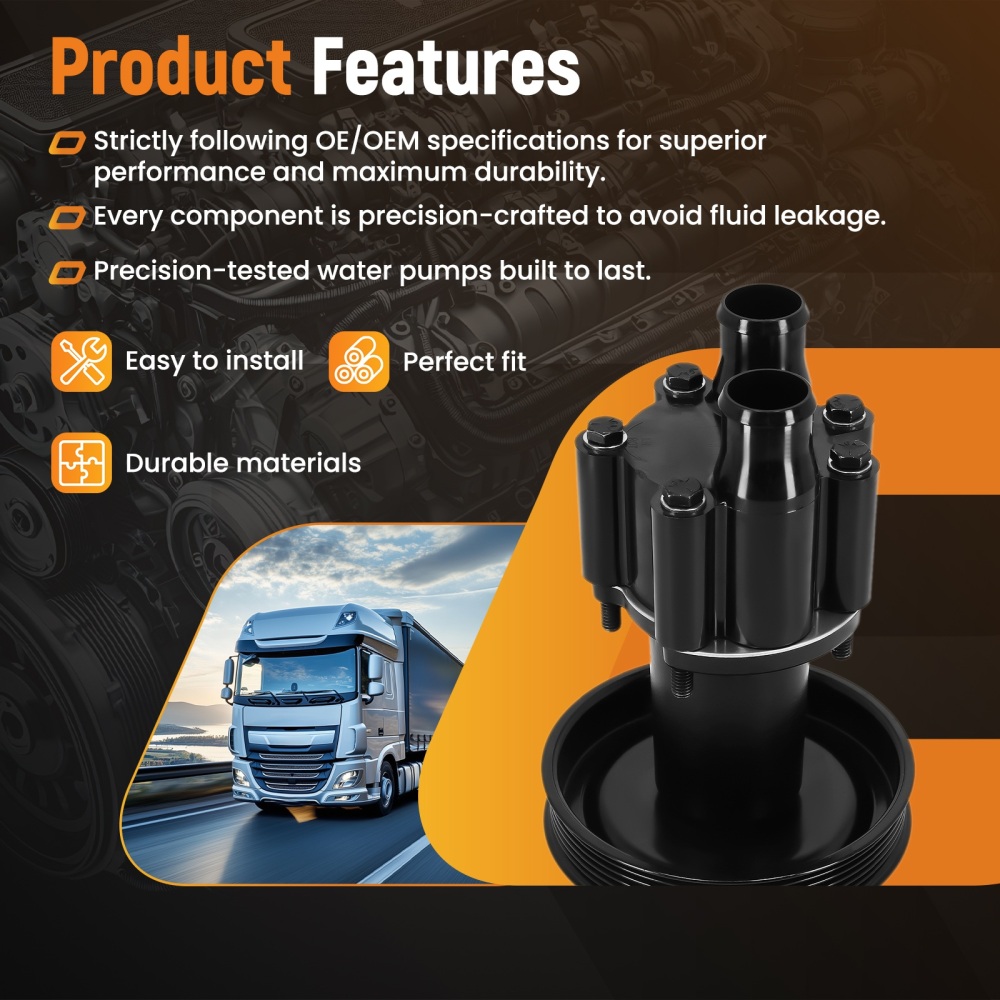 Pompe à eau en aluminium compatible pour MerCruiser V6/V8 4.3L-8.2L 1996-2002 46-72774A86