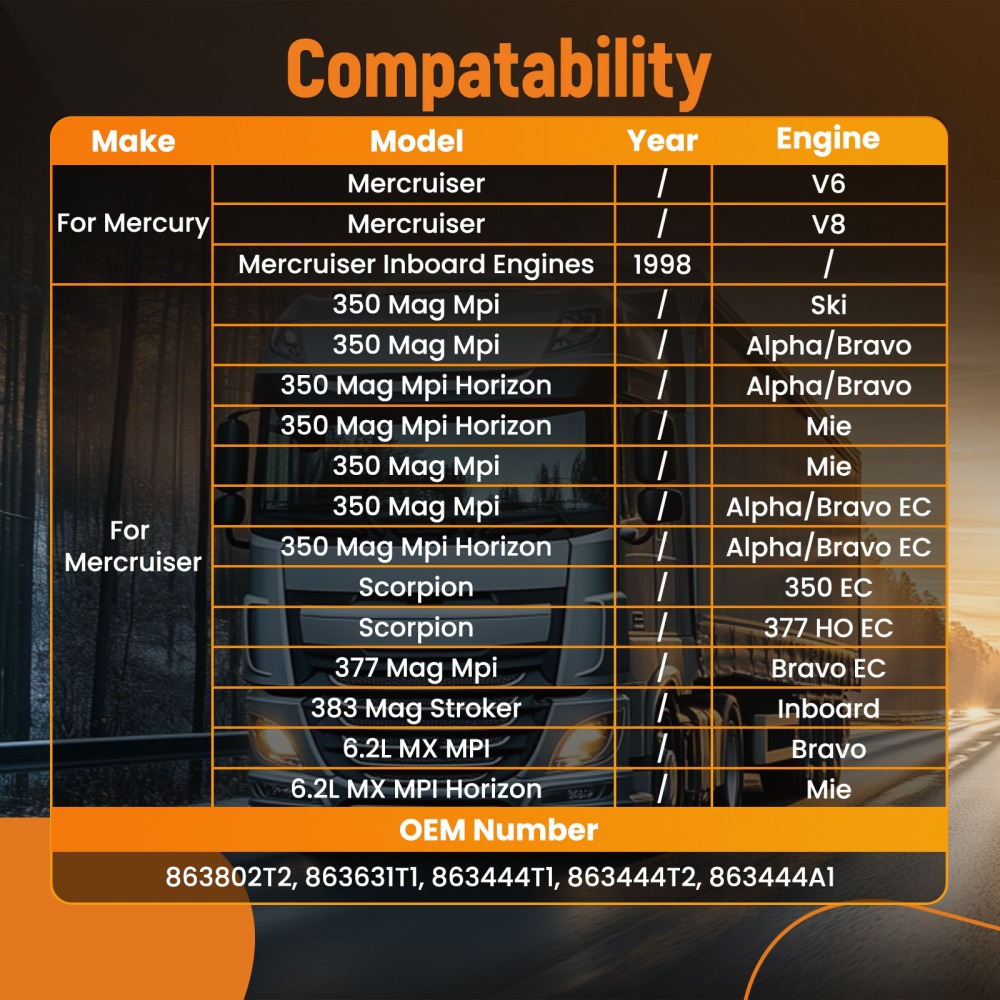 Bomba de Agua PPA Repuesto Directo compatible para Mercruiser 350 Mag Mpi Bravo 1998-2007