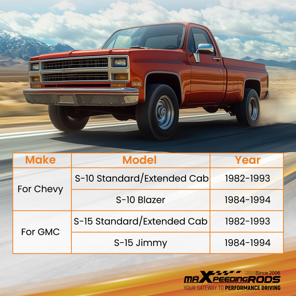 3 Inch Body Lift compatible for Chevy S-10 Blazer compatible for GMC S-15 Jimmy 1982-1994 Kit 75mm