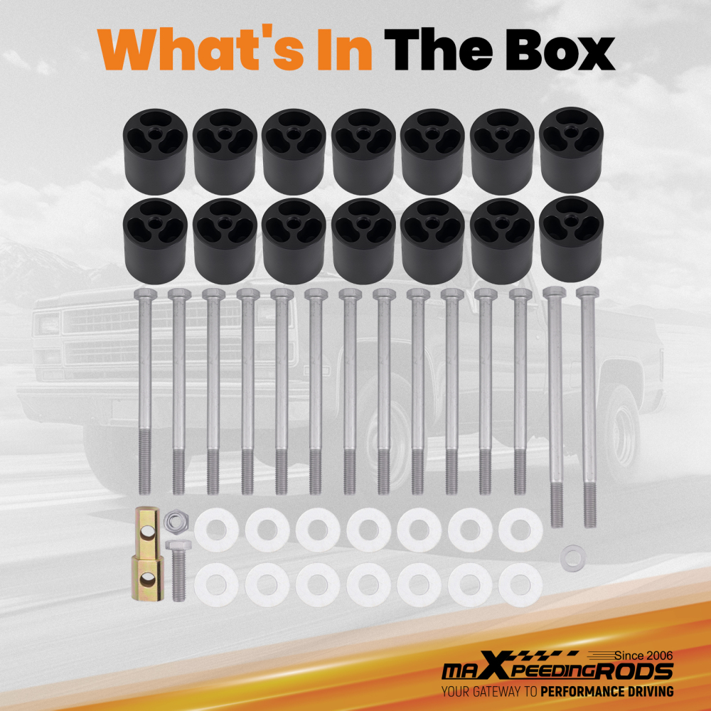 3 Inch Body Lift compatible for Chevy S-10 Blazer compatible for GMC S-15 Jimmy 1982-1994 Kit 75mm