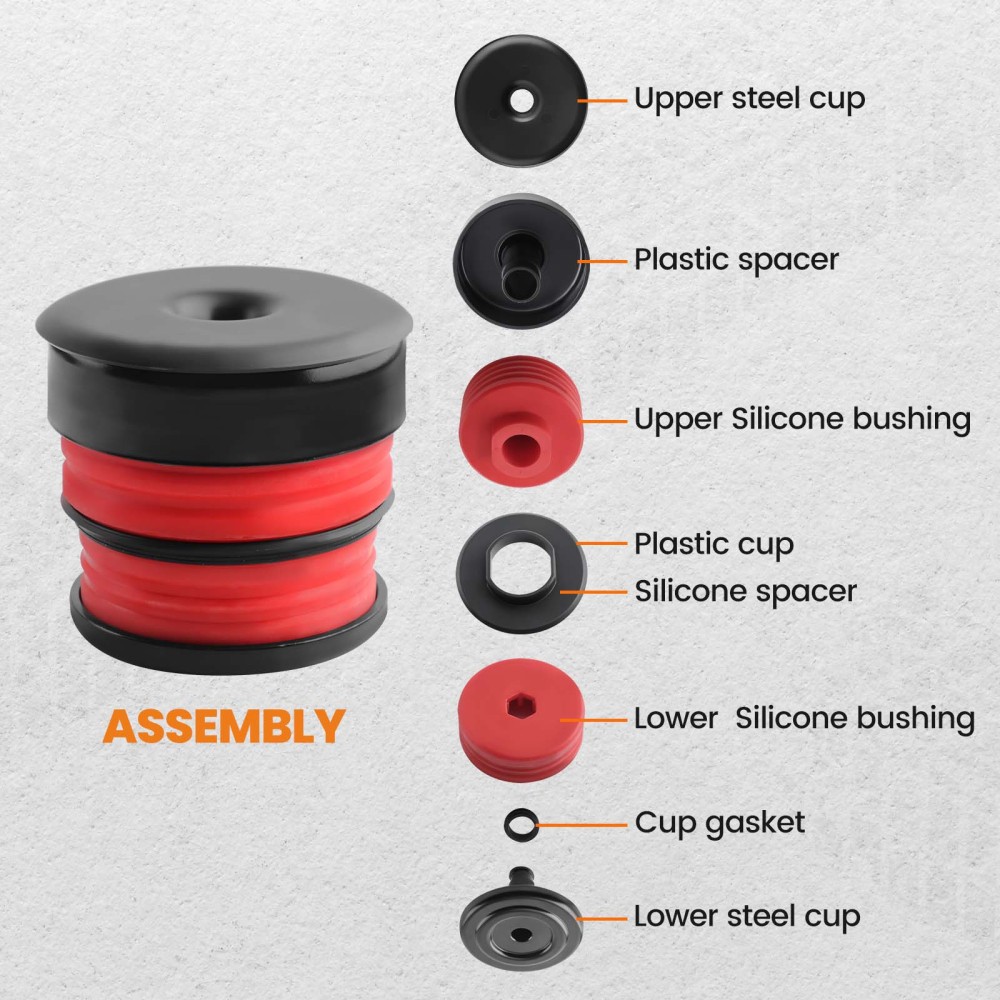 Silicone Body Mount Bushings Kit compatible for Ford Super Duty F-250/F-350 Crew Cab 08-16