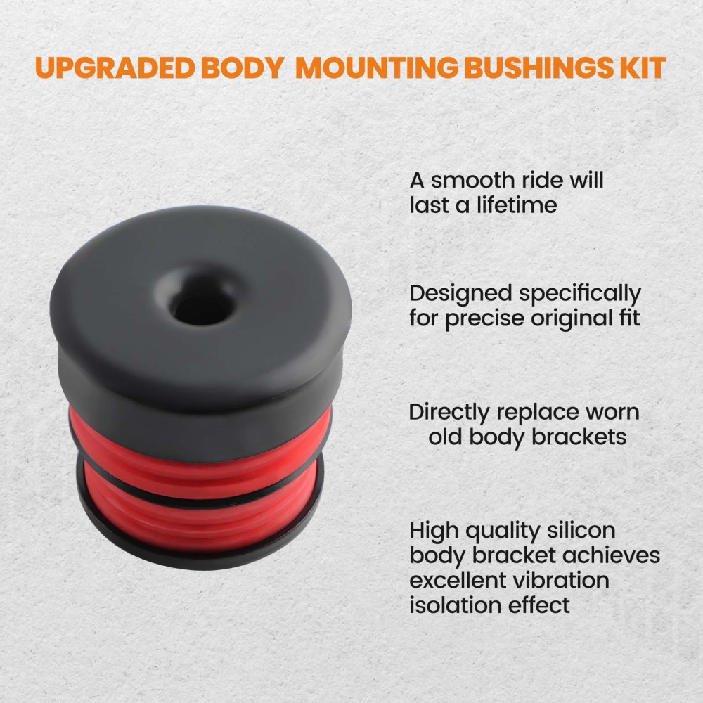 Silicone Body Mount Bushings Kit compatible for Ford Super Duty F-250/F-350 Crew Cab 08-16