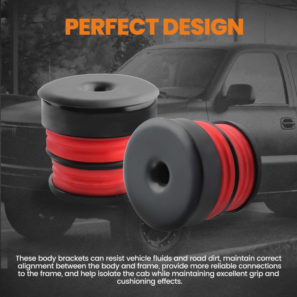 Silicone Body Mount Bushings Kit compatible for Ford Super Duty F-250/F-350 Crew Cab 08-16