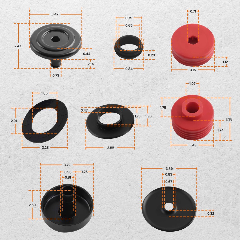 Silicone Body Mount Bushings Kit compatible for Ford Super Duty F-250/F-350 Crew Cab 08-16