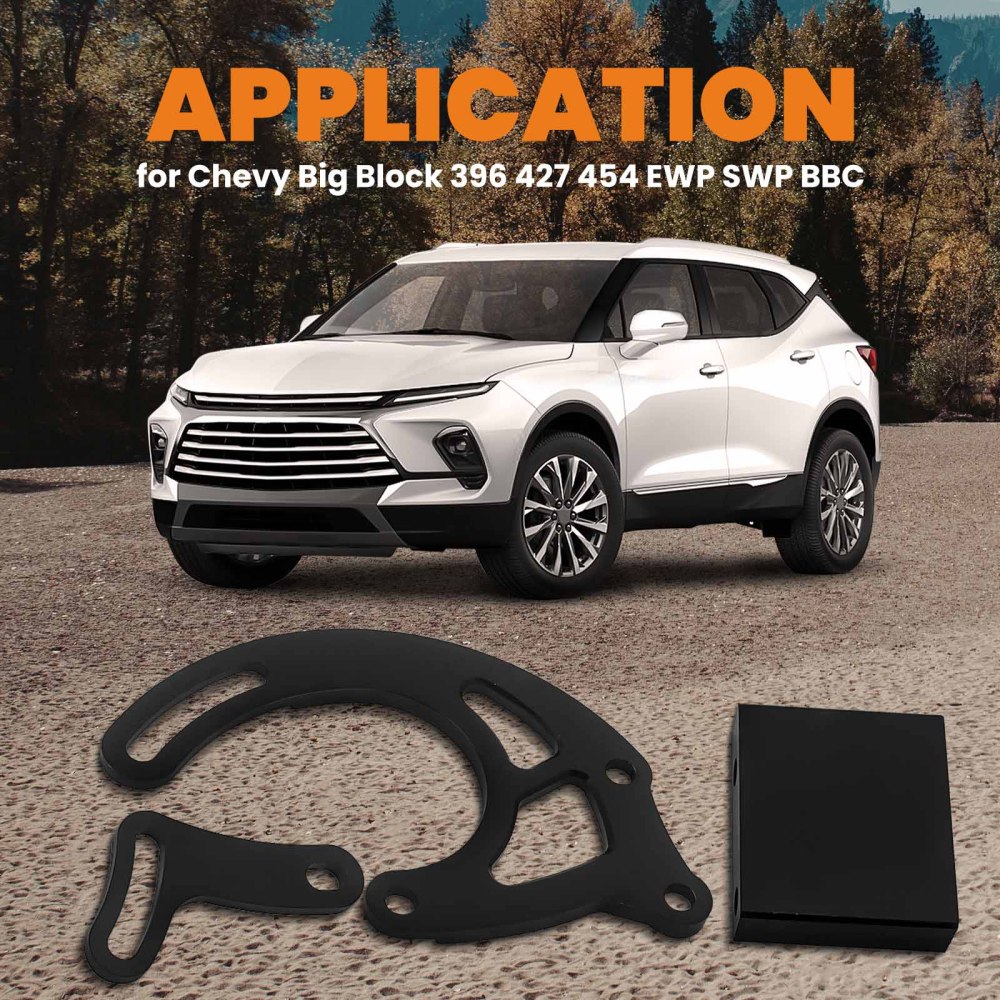 New Short Water Pump Power Steering Bracket compatible for Chevy Big Block 427 454