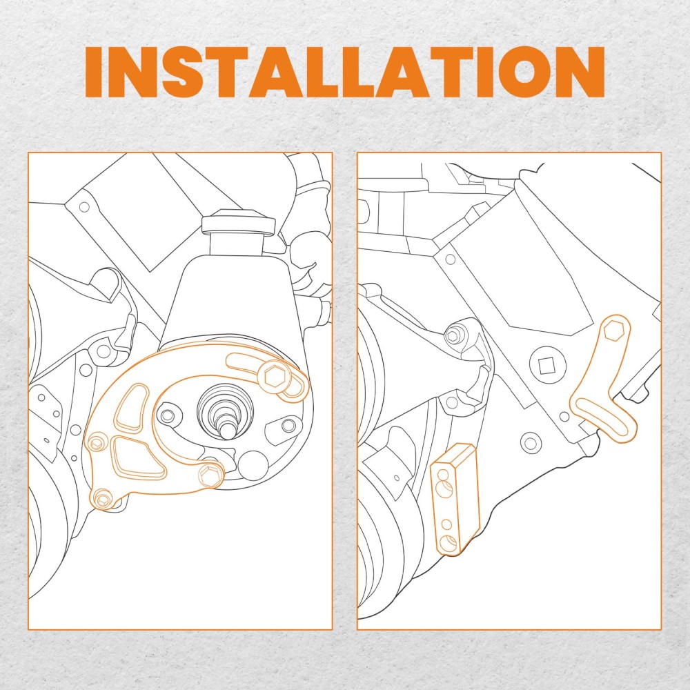 New Short Water Pump Power Steering Bracket compatible for Chevy Big Block 427 454