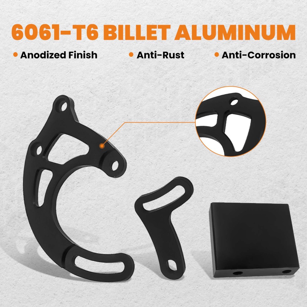 New Short Water Pump Power Steering Bracket compatible for Chevy Big Block 427 454