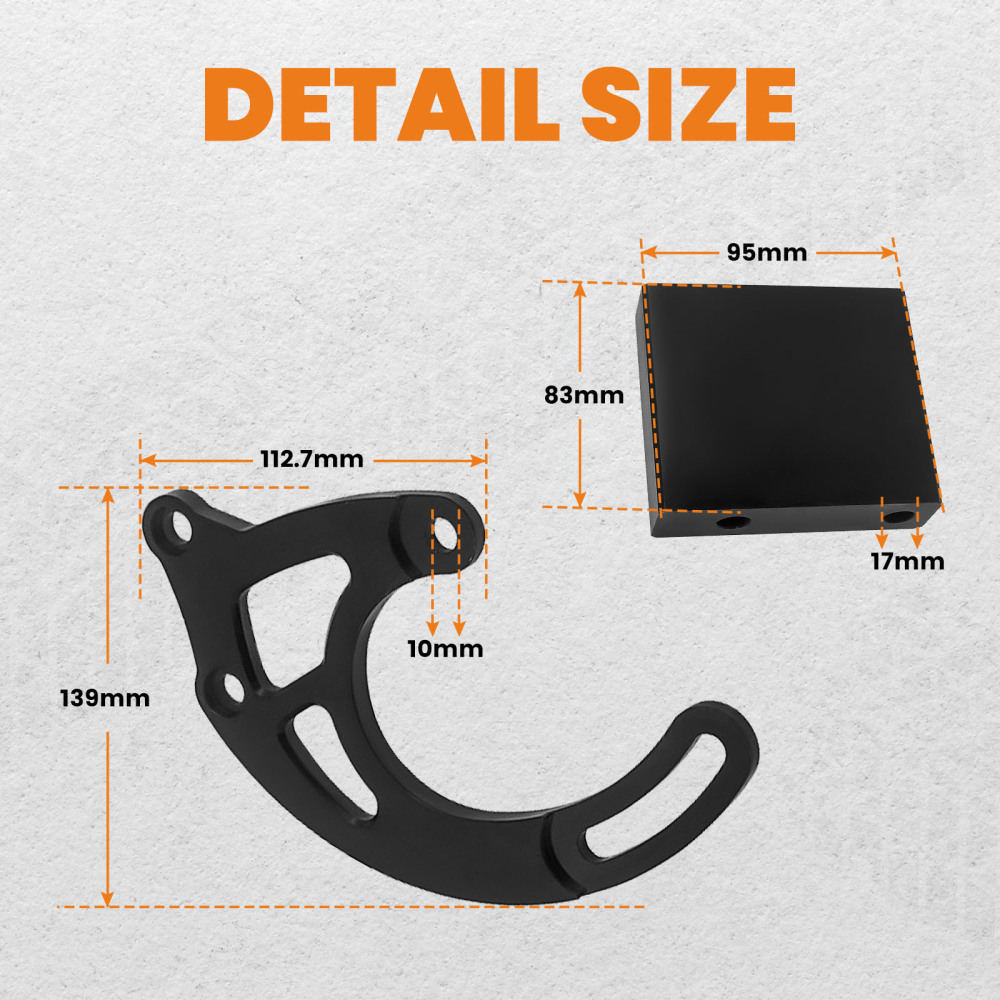 New Short Water Pump Power Steering Bracket compatible for Chevy Big Block 427 454