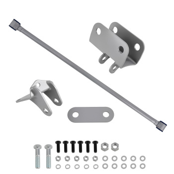 Compatible for Chevy C10 compatible for GMC Truck Silver Double Adjustable compatible for Panhard Trac Bar W/ Brackets