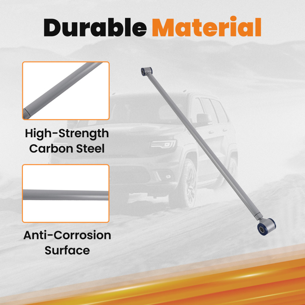 Compatible for Chevy C10 compatible for GMC Truck Silver Double Adjustable compatible for Panhard Trac Bar W/ Brackets