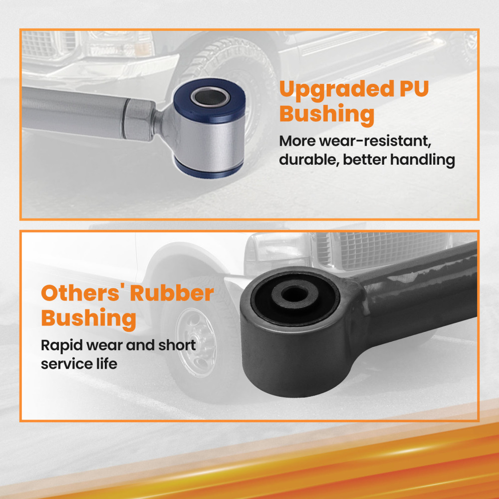 Compatible for Chevy C10 compatible for GMC Truck Silver Double Adjustable compatible for Panhard Trac Bar W/ Brackets