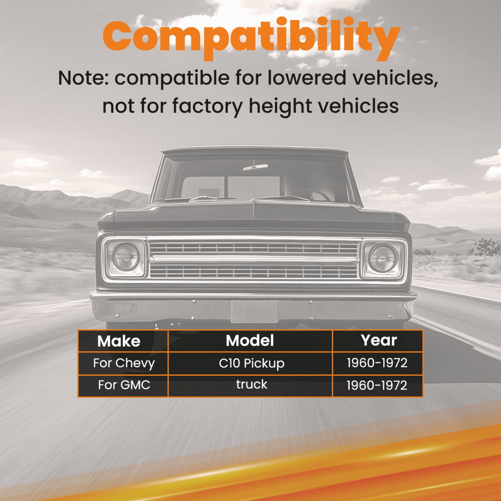 Compatible for Chevy C10 compatible for GMC Truck Silver Double Adjustable compatible for Panhard Trac Bar W/ Brackets