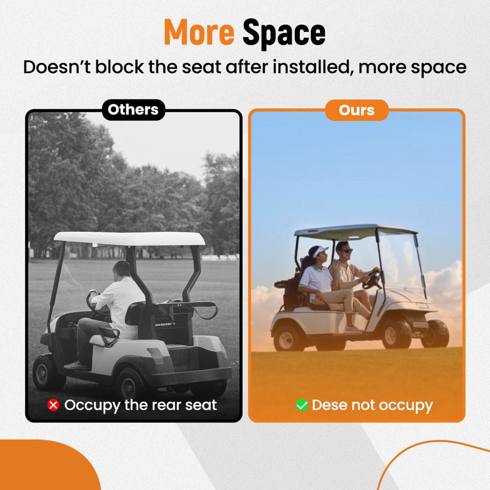 Compatible for Golf Cart Bag Holder Bracket Rear compatible for Seat Attachment for Club Car compatible for EZGo Yamaha