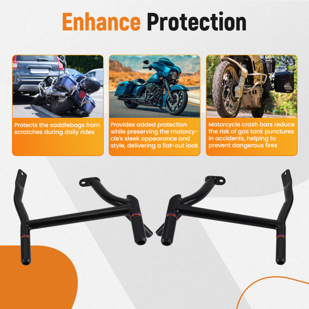 Saddle Bag Guards compatible for Harley Touring Street Glide Road Glide Road King 2009-24