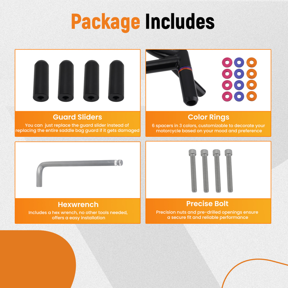 Saddle Bag Guards compatible for Harley Touring Street Glide Road Glide Road King 2009-24