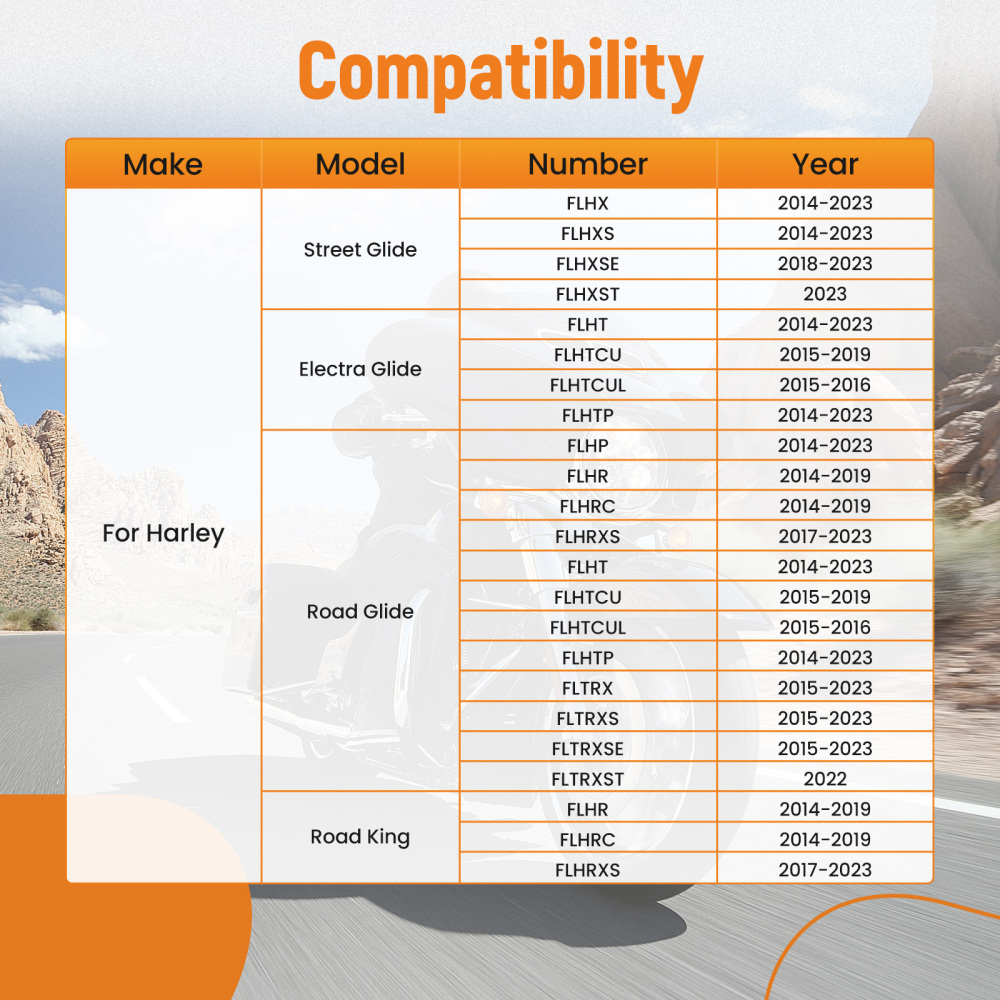 Engine Guard Flat Out Crash Bar compatible for Harley Street Glide Road Glide 2014-2023