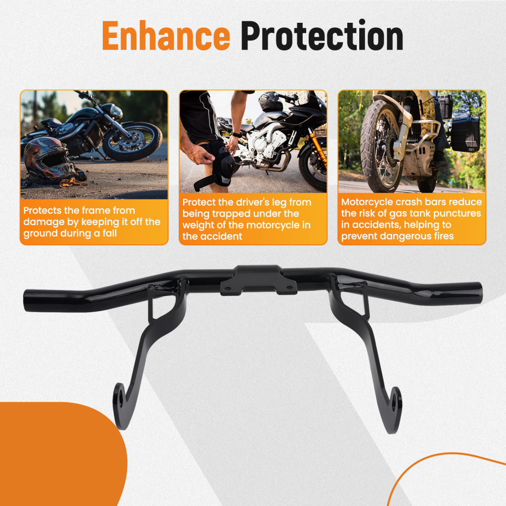 Engine Guard Flat Out Crash Bar compatible for Harley Street Glide Road Glide 2014-2023