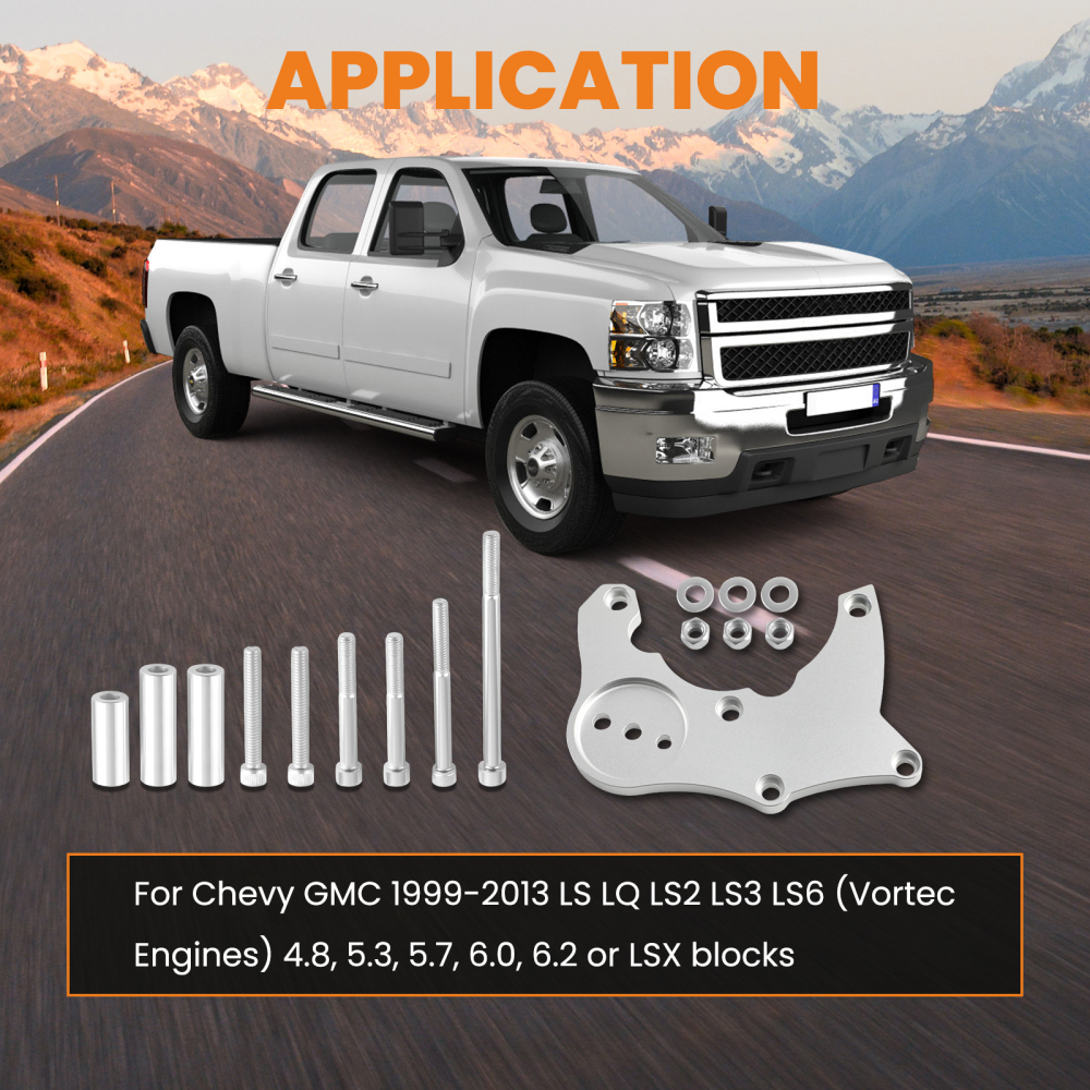 LS R4 compatible for AC Compressor Bracket for FACTORY LS LQ LS2 LS3 LS6 Vortec Truck 1999-2013