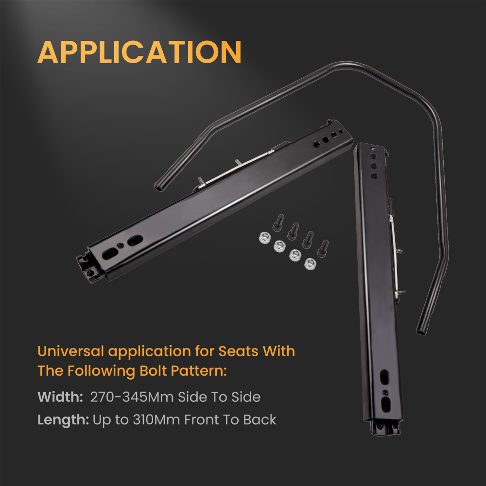 Universal Double Locking Competition Bucket compatible for Seat Sliders/Runners Kit