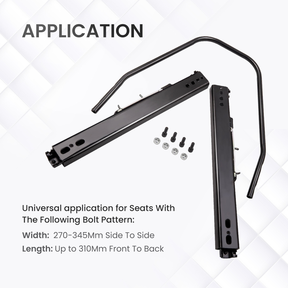 Universal Double Locking Competition Bucket compatible for Seat Sliders/Runners Kit