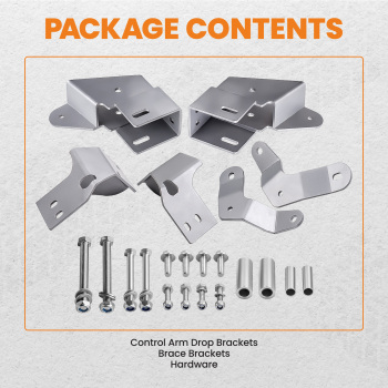 1 Set Control Arm Drop Bracket Kit compatible for Jeep Cherokee XJ 1984-2001 suspension arms