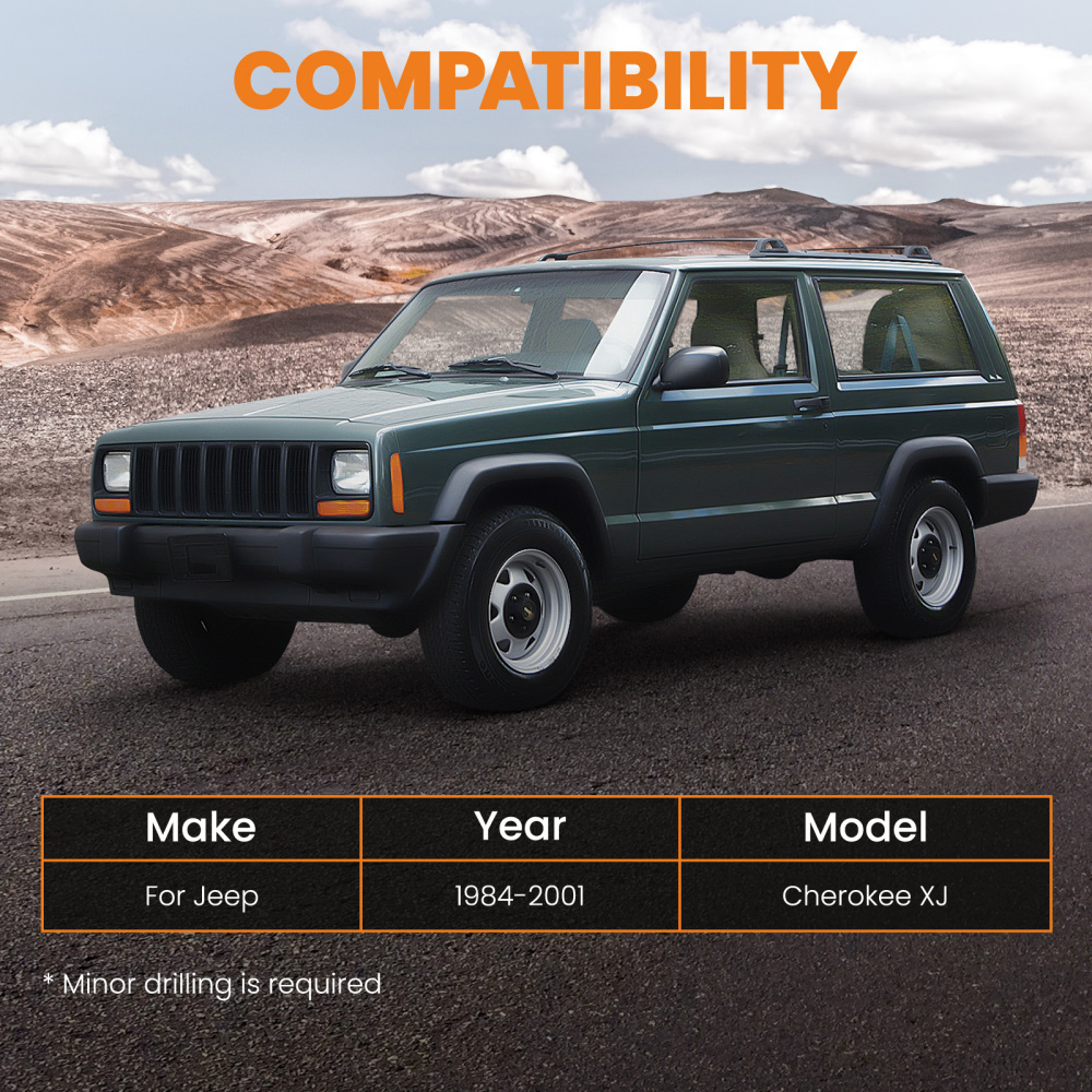 Front Control Arm Drop Bracket Kit compatible for Jeep Cherokee XJ 1984-2001 Minor drilling suspension arms