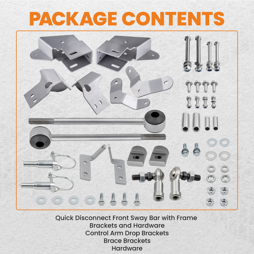 Control Arm Drop Brackets Disconnect Sway Bar Links compatible for Jeep Cherokee XJ 84-01