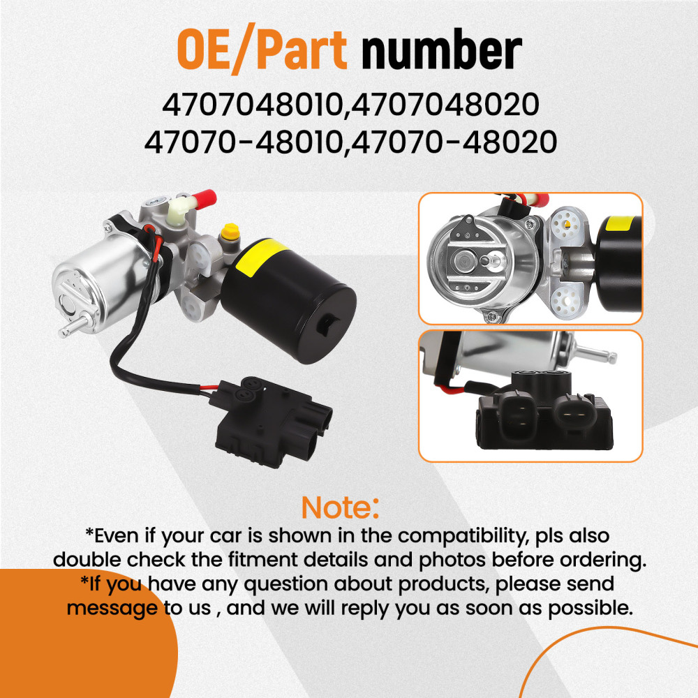 ABS Pump Brake Booster Motor Compatible For TOYOTA Highlander LEXUS RX450hL 47070-48020