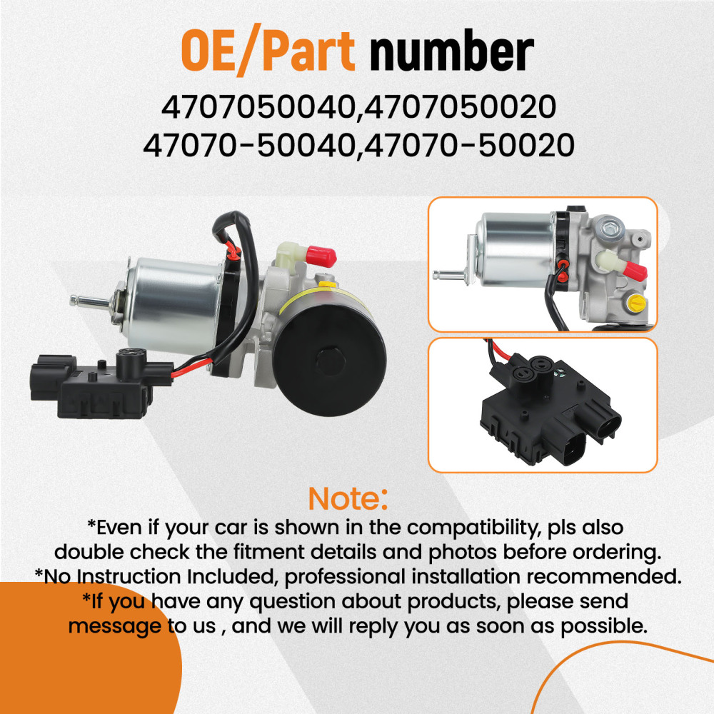ABS Pump Brake BoosterFor compatible for Lexus LS460 460L LS600HL 47070-5004047070-50020