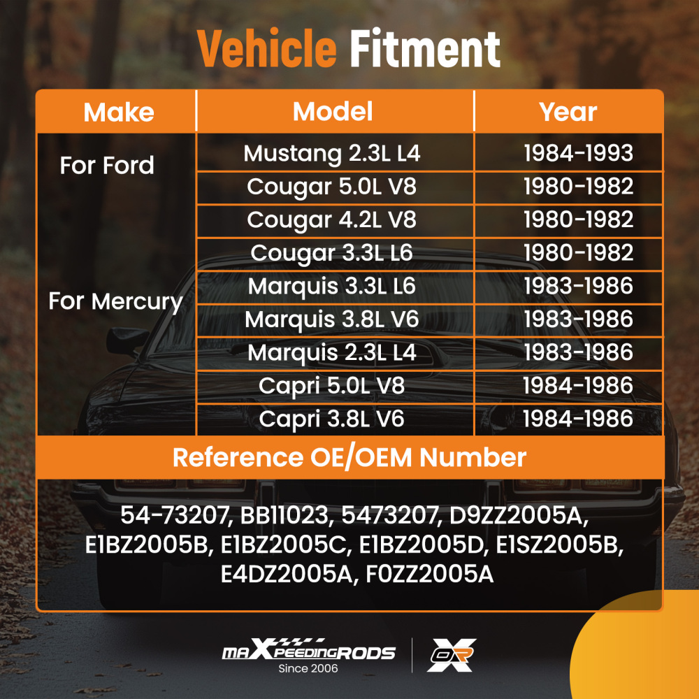 Power Brake Booster Vacuum compatible for Ford Fairmont 5.0L/4.2L V8 1981-1983 5473207