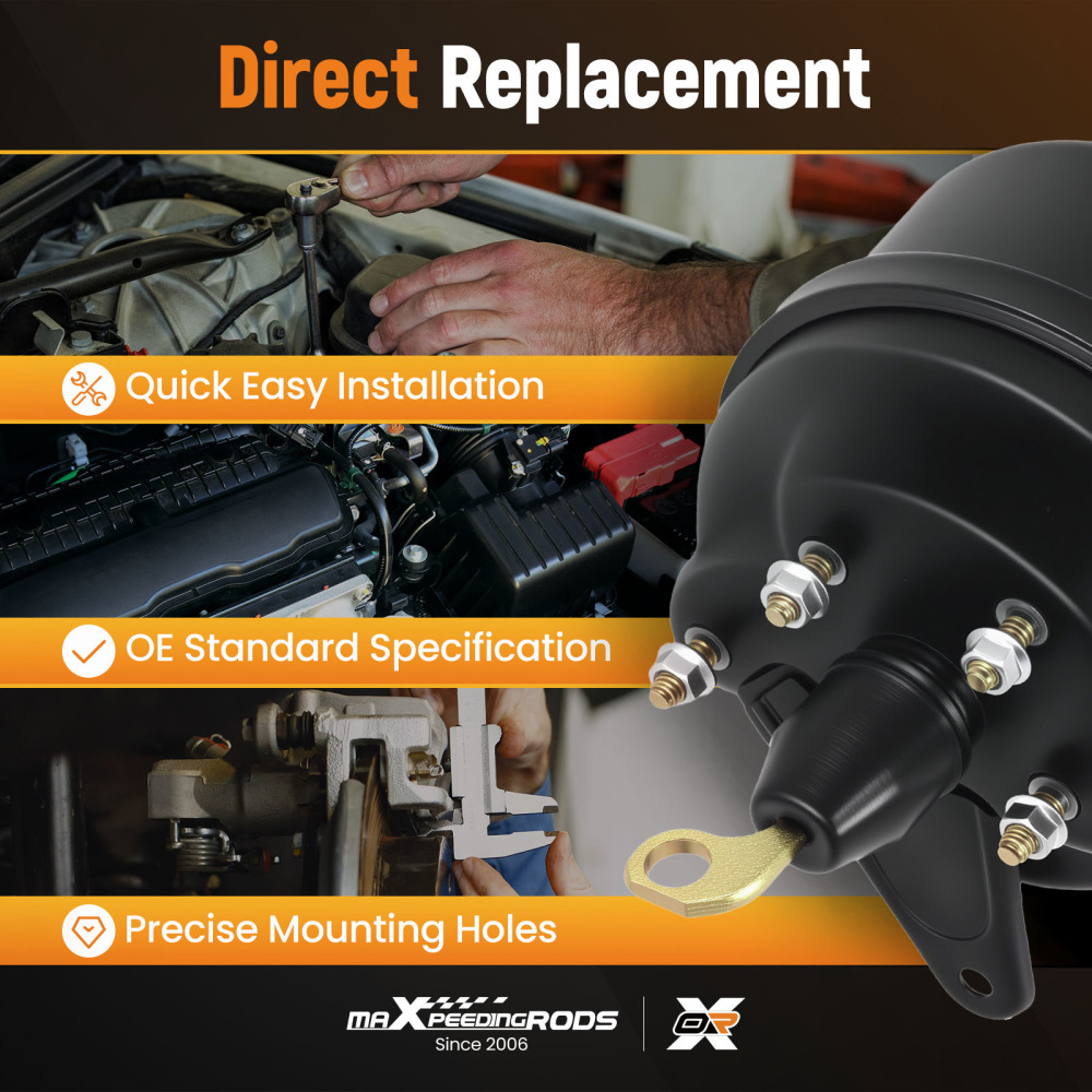 Power Brake Booster compatible for Ford Mustang 1967 1968 1969 1970 54-76201