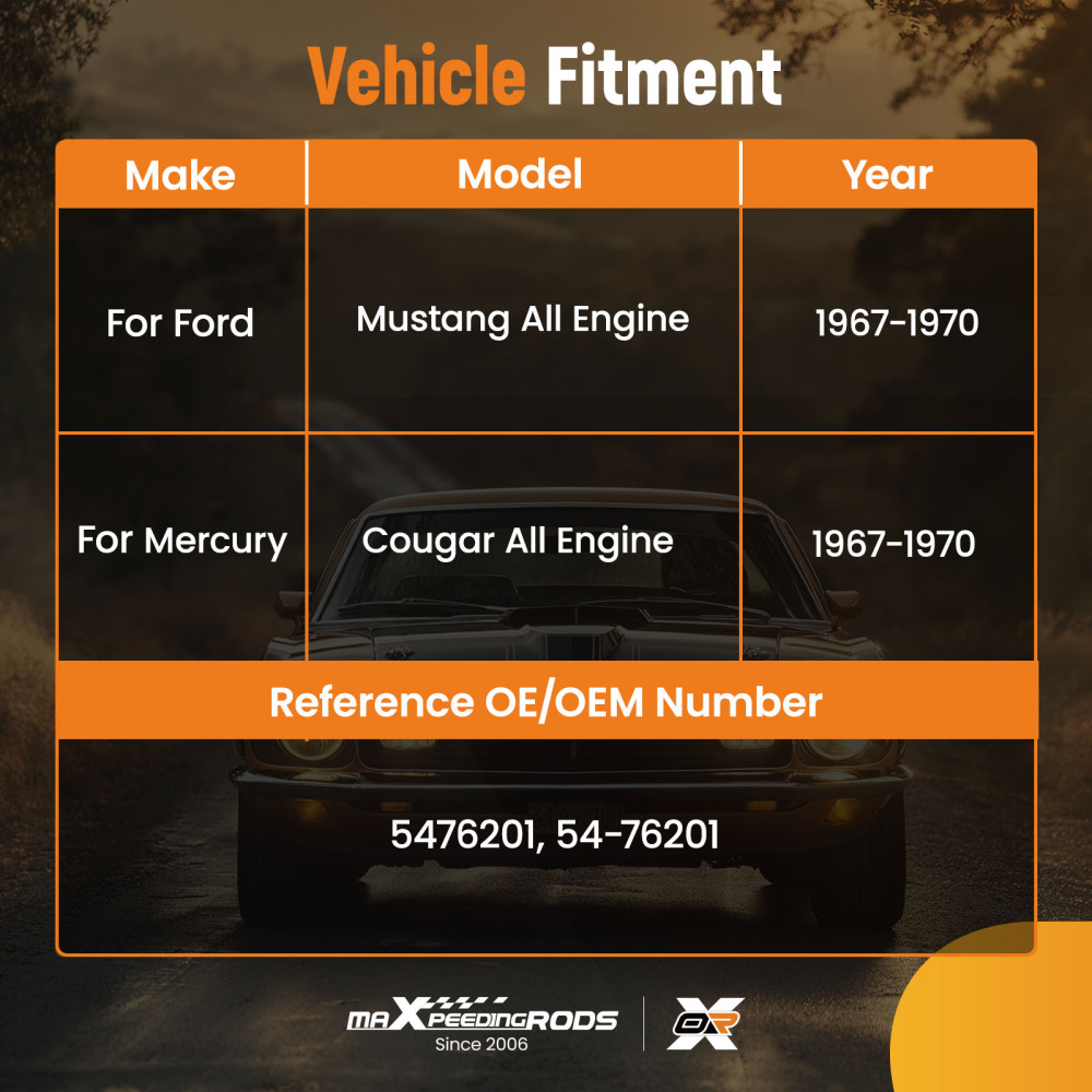 Power Brake Booster compatible for Ford Mustang 1967 1968 1969 1970 54-76201