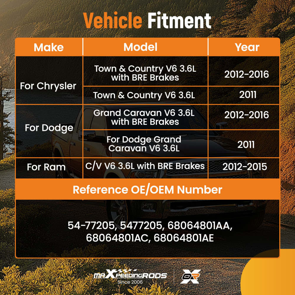 Power Brake Booster compatible for Chrysler TownCountry compatible for Dodge Grand Caravan 2011-2016
