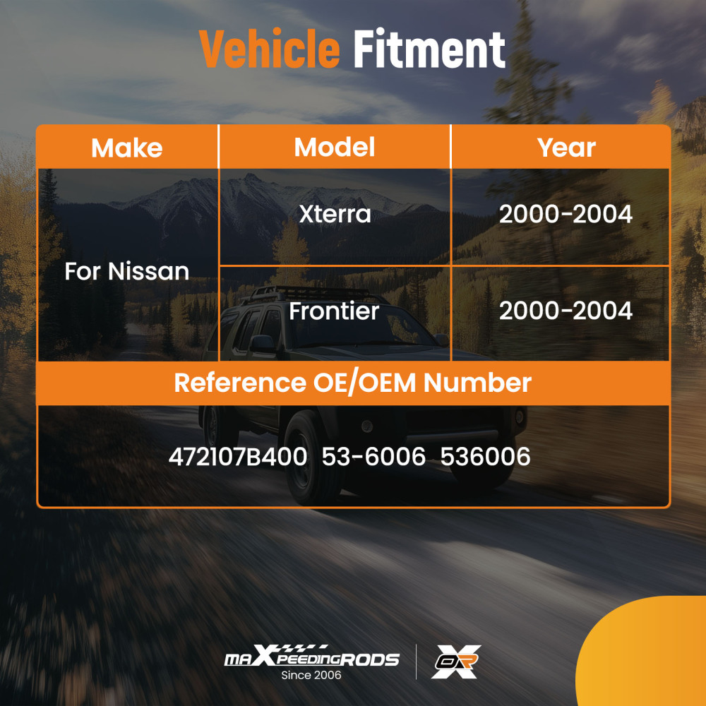 Power Brake Booster-Vacuum compatible for Nissan Xterra 4WD 2000 2001 536006 472107B400