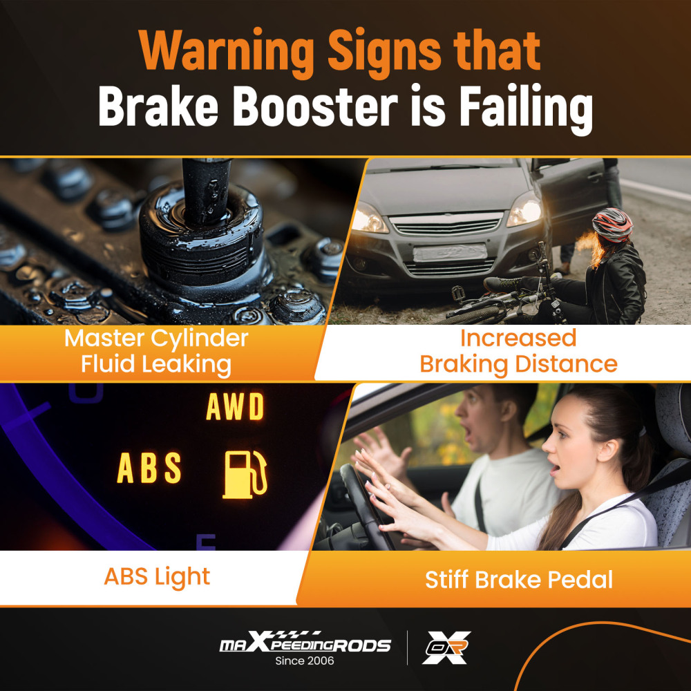 Black Power Brake Booster compatible for Chevrolet Silverado Compatible for GMC Sierra 2005-2007