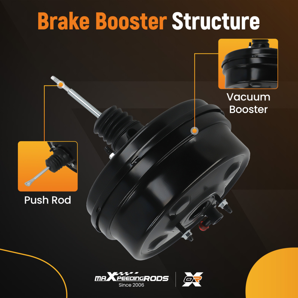 Black Power Brake Booster compatible for Chevrolet Silverado Compatible for GMC Sierra 2005-2007