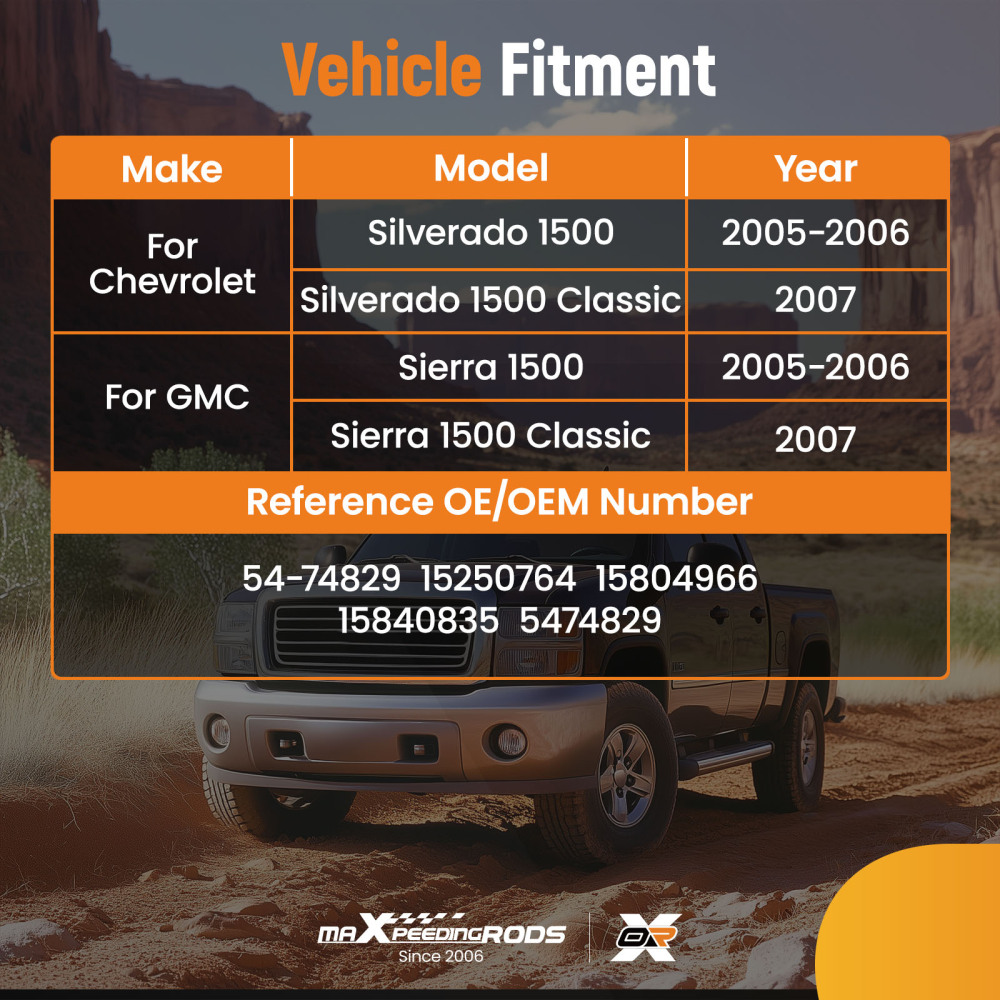 Black Power Brake Booster compatible for Chevrolet Silverado Compatible for GMC Sierra 2005-2007