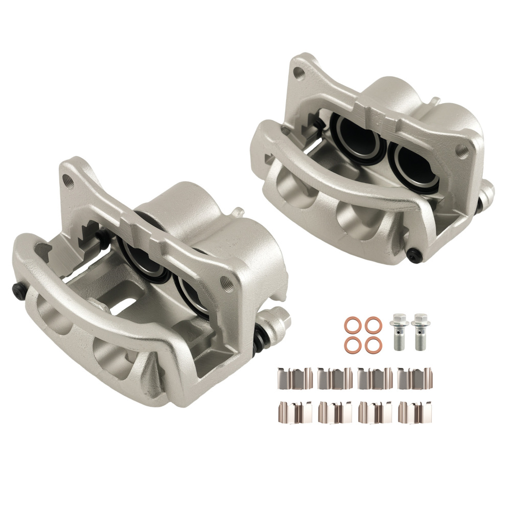 Front LR Disc Brake Calipers Set compatible for Lincoln MKX 2011-15 with Bracket 18B5026AS