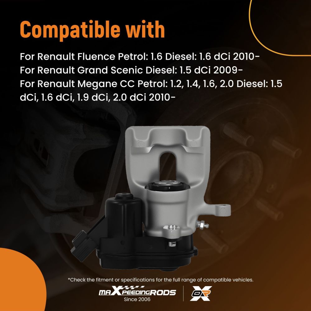 REAR RIGHT BRAKE CALIPER compatible for RENAULT MEGANE SCENICFLUENCE 440010675R 274MM