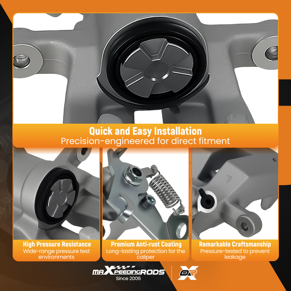 Pair Brake Calipers Rear Left Right compatible for Renault Scénic III 2009-2019 7701208128