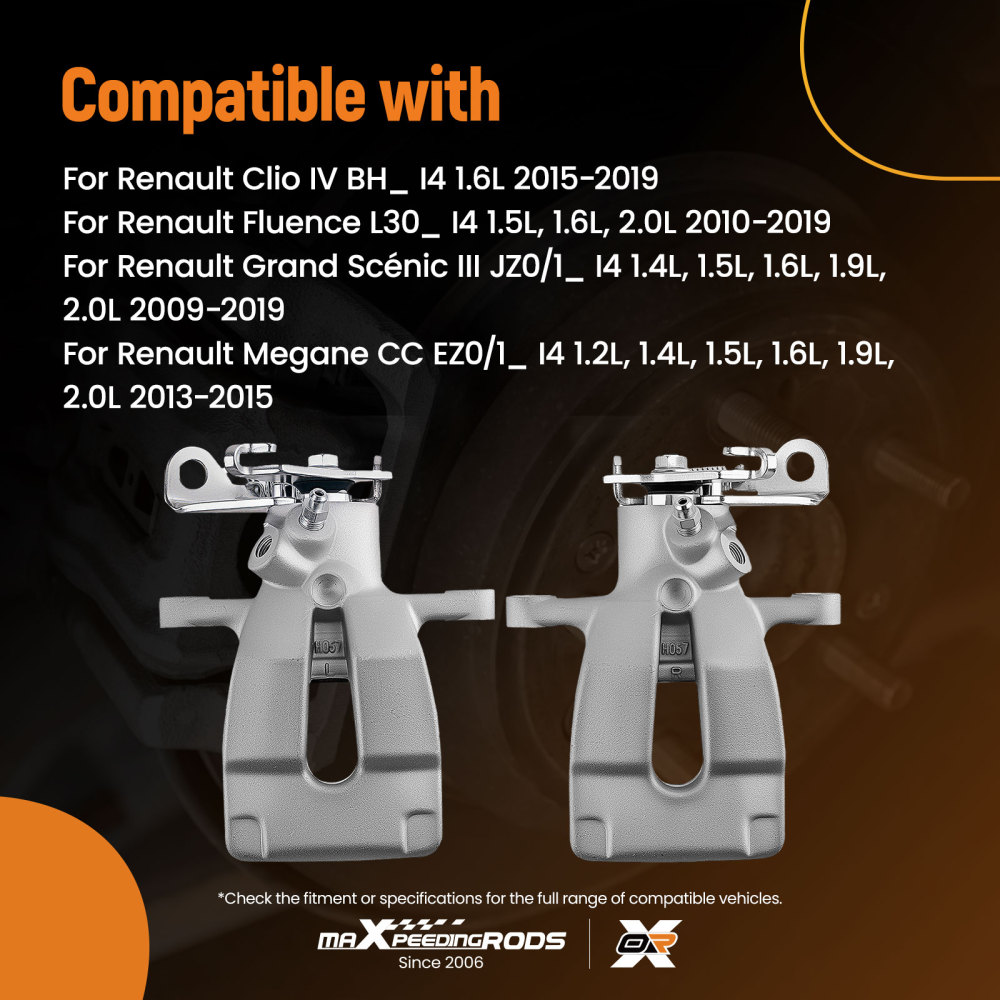 Pinza Freno Posteriore Sinistra + Destra compatibile per Renault Clio IV 15-19 Fluence 10-19