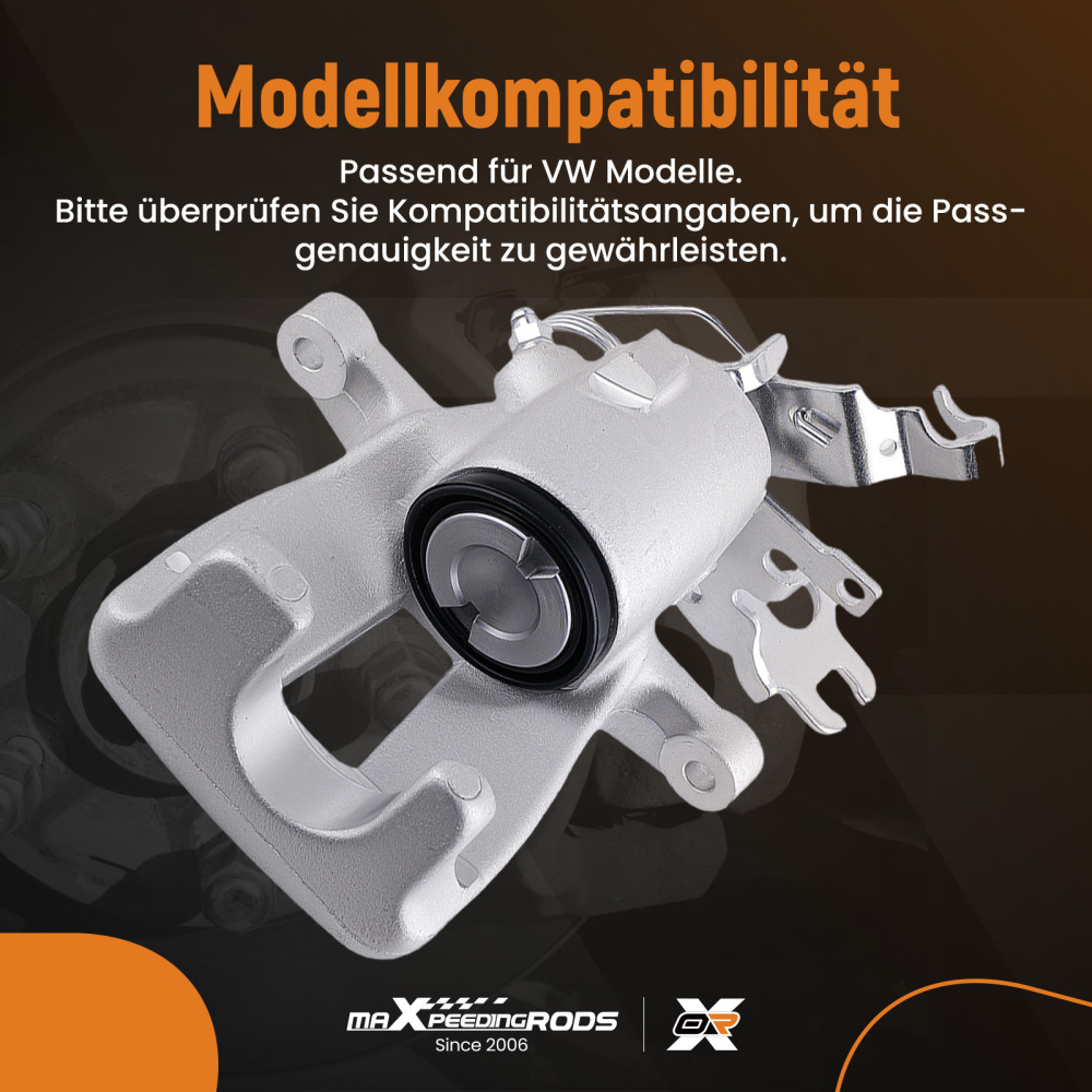 Rear Brake Caliper Right compatible for VW Caddy MK III 2004-2015 2K0615424 2K0615424A 41mm