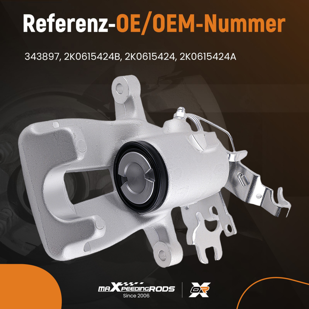 Rear Brake Caliper Right compatible for VW Caddy MK III 2004-2015 2K0615424 2K0615424A 41mm
