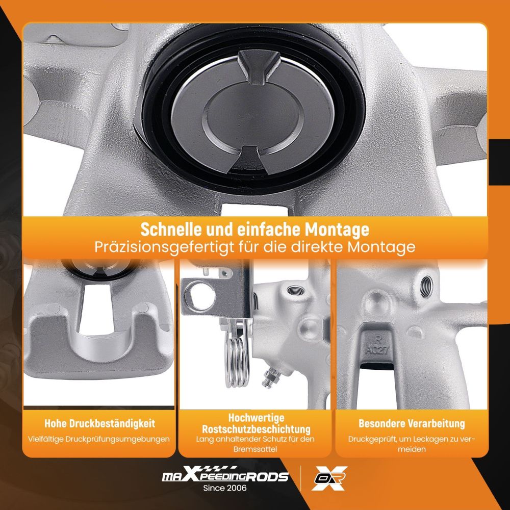 Rear Brake Caliper Right compatible for VW Caddy MK III 2004-2015 2K0615424 2K0615424A 41mm