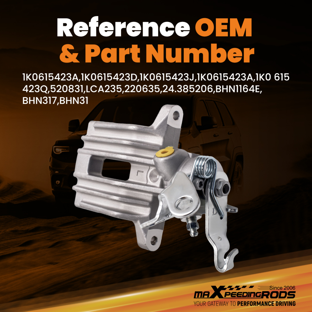 38mm Rear Left Brake Calipers compatible for Audi A3 compatible for SEAT Altea Leon compatible for SKODA OCTAVIA 1Z3 1Z5