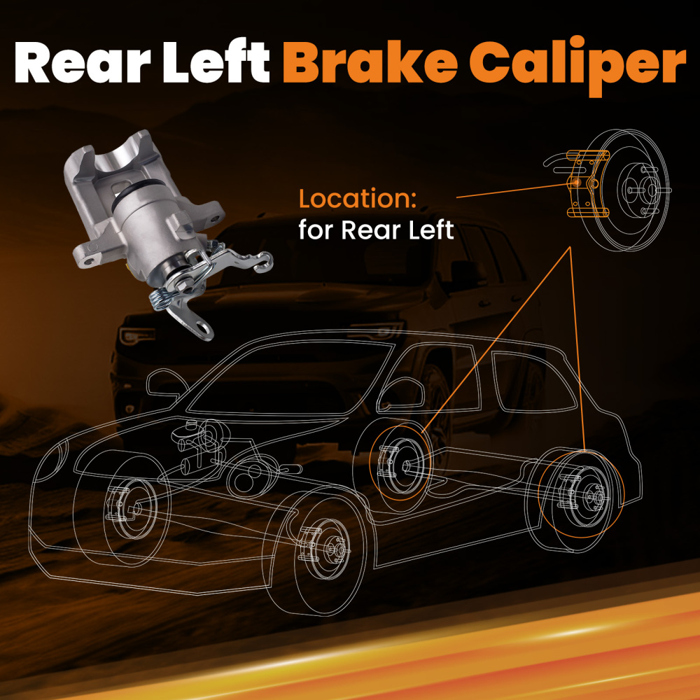 Brake Calipers compatible for Audi A3 compatible for SEAT Altea Leon compatible for SKODA OCTAVIA 1Z3 1Z5 38mm Rear Left 