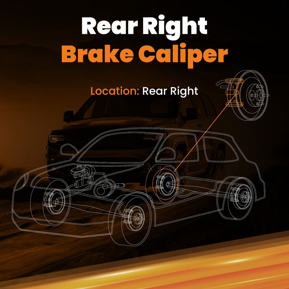 Pinza Freno Posteriore Destro compatibile per VW GOLF 5 6 TOURAN 1T1 1T2 03-15 1K0615424J